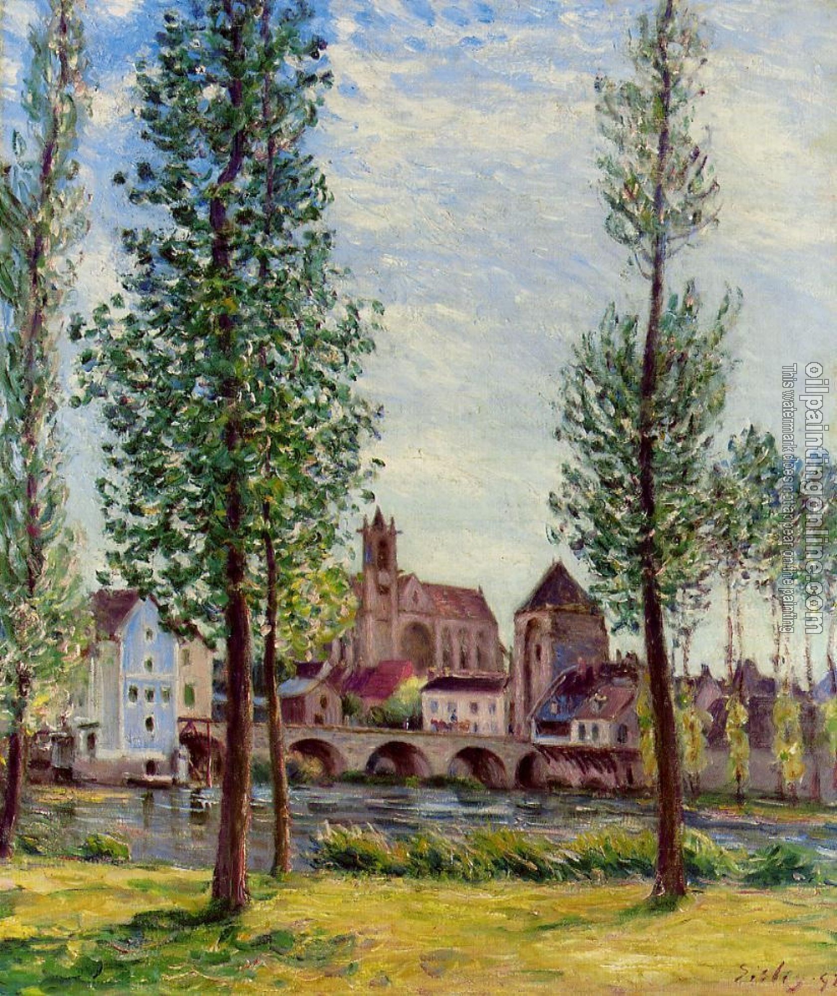 Sisley, Alfred - View of Moret-sur-Loing through the Trees